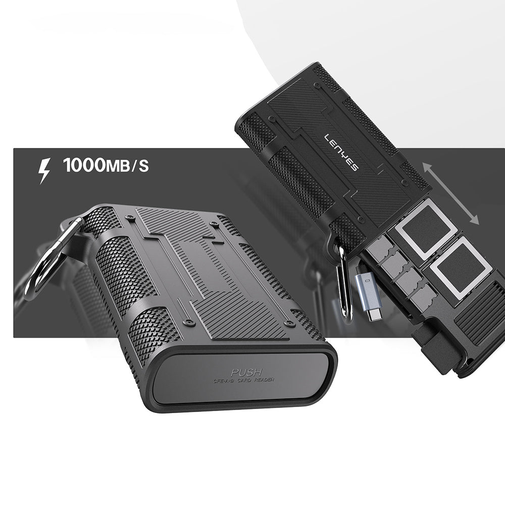 Lenyes LCR01 Type-C Kablolu Su Geçirmez Çoklu Kart Depolama ve Okuyucu Kutusu 10 Gbps Lenyes LCR01 Type-C Kablolu Su Geçirmez Çoklu Kart Depolama ve Okuyucu Kutusu 10 Gbps